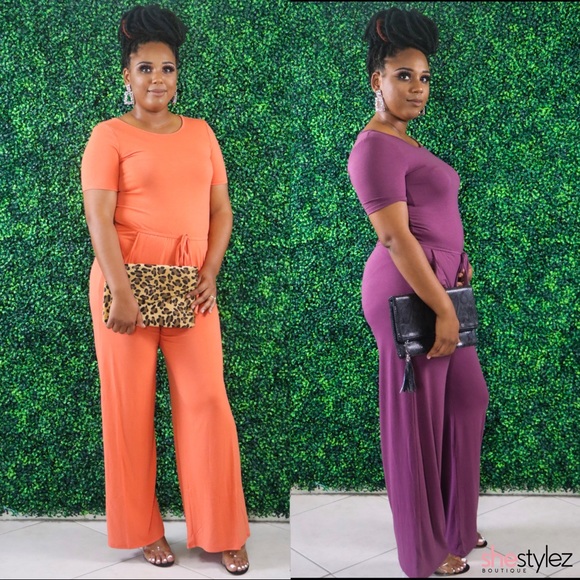 Eggplant Jumpsuit 💜 S M L XL - Picture 2 of 2